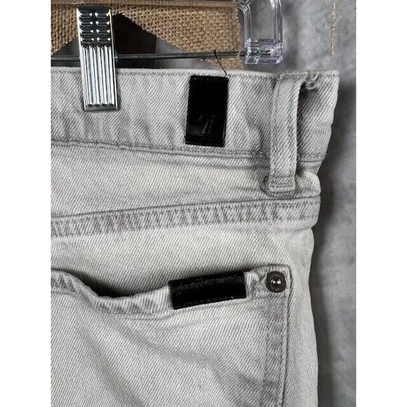 7 For All Mankind Jeans Men's 34x32 Gray Paxtyn Tapered Light Wash - Picture 5 of 9